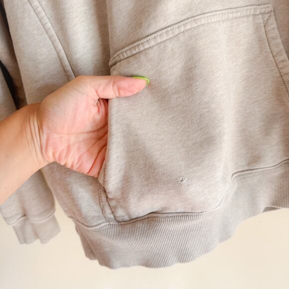 Columbia Beige Cream Hooded Sweatshirt Mens Medium Work Hoodie Gorp Outdoor - Picture 2 of 6